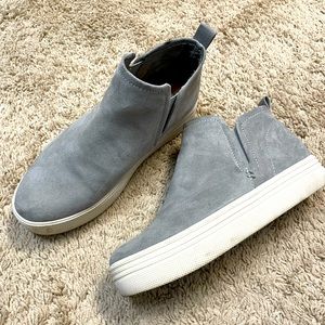 Dolce Vida Grey Suede Platform Sneakers